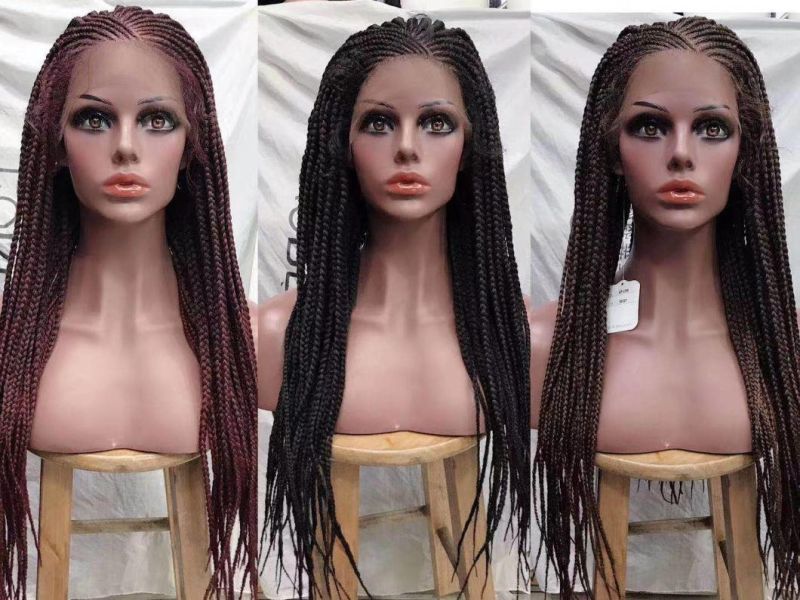 Wholesale Lace Front Wig 1b 99j Color Transparent Braid Wig