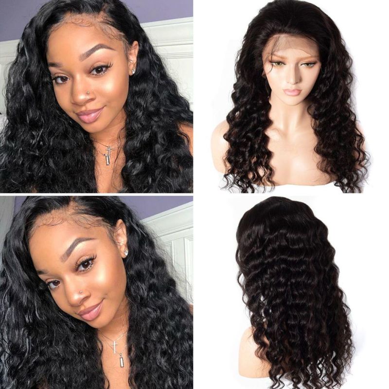 Loose Deep Wave Human Hair 360 Lace Frontal Wigs with Baby Hair 180% Density