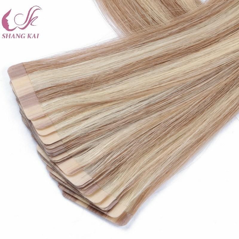 Top Quality Full Cuticles 100% European Hair Tape Hair Extension Skin Weft