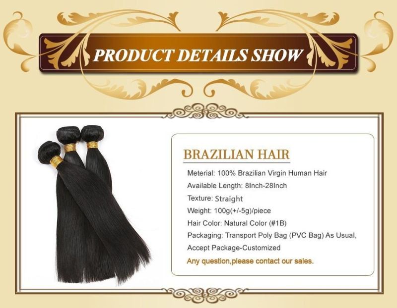 Free Sample 100% Unprocessed 10A Grade Raw Virgin Cuticle Aligned Hair