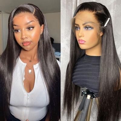 Wholesale 40 Inch Bone Straight Long Wig Cheap 4X4 Closure Wig Human Hair