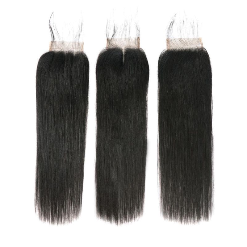 Brazilian Human Hair Straight Hair Bundles with Closure 100% Human Hair Extensions Virgin Hair