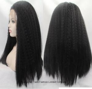 30&quot; Brazilian Human Hair Afro Kinky Straight Lace Front Wigs