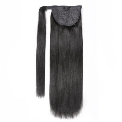 Double Drawn 100% Remy Human Hair Ponytails Wrap up Ponytails