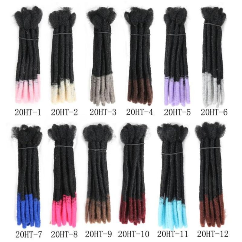 Handmade Hair Extensions Dreadlocks Synthetic Crochet Braid Hair Extension for Men and Women Hip Hop Hairstyle 1 Root