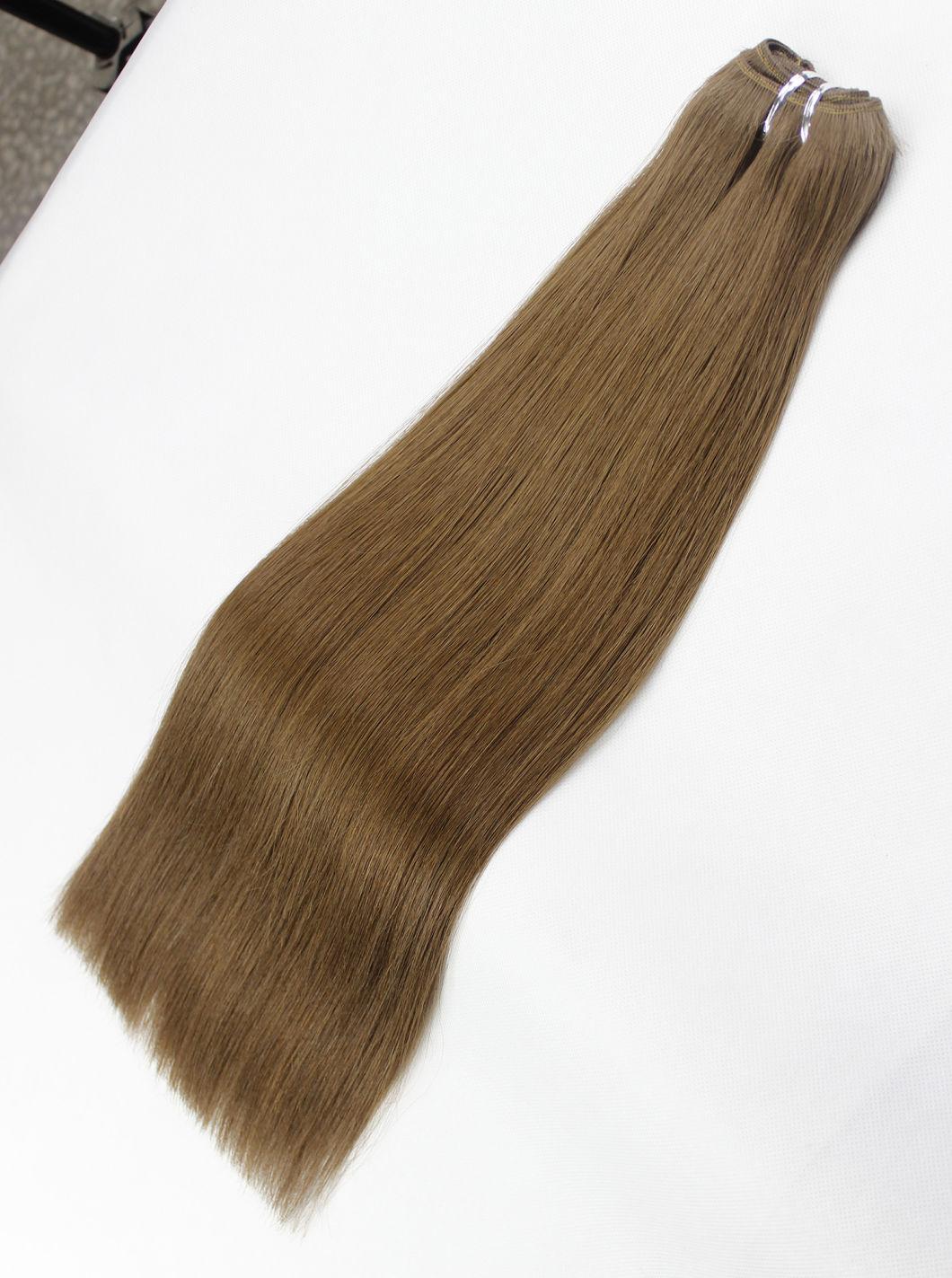 Straight Brazilian Human Hair Hair Bundles Brown Color Remy Human Hair Weaving Bundles Extensions