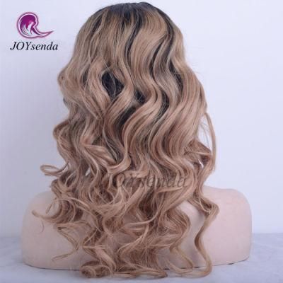 Ombre Color Wavy Hair Brazilian Virgin Hair Full Lace Wig