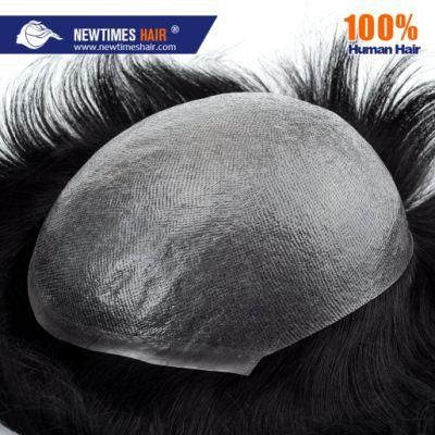 100% Virgin Human Hair Men Toupees Super Thin Skin Base
