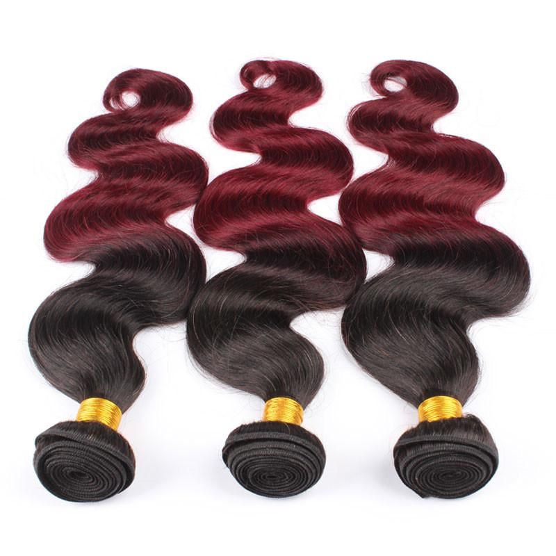 Alinybeauty Color 1b 99j Unprocessed Human Hair Weaves