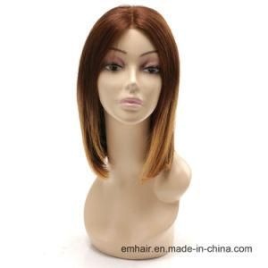 Two Tone Color T8#/30# High Quality Short Bob 130% Density Human Full Lace Straight Hair Wig