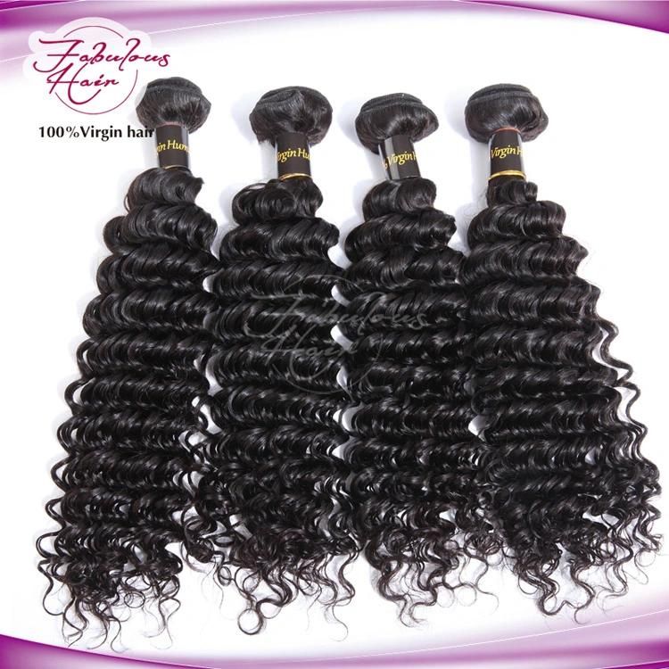 Best Quality Human Hair Vendors Deep Wave Bundles with Frontal