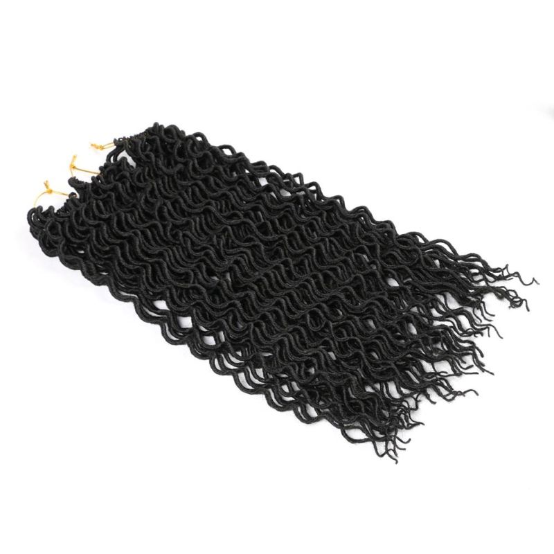 18 Inch 24 Strands Gypsy Deep Curly Faux Locs Synthetic Ombre Dreadlock Crochet Braid Hair Extensions