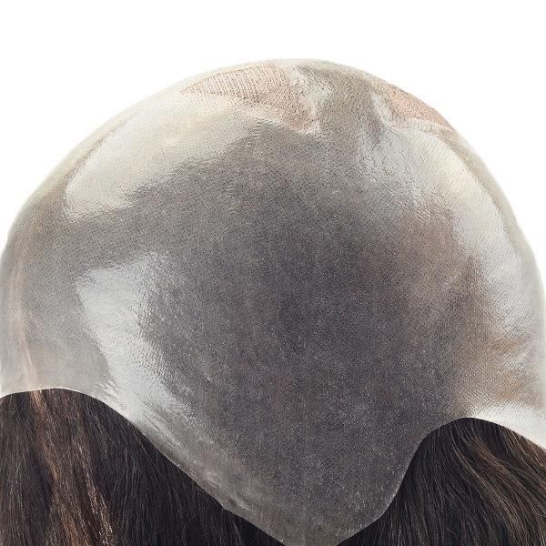 Full Skin Wig with Mono Top Long Human Hairpiece for Women