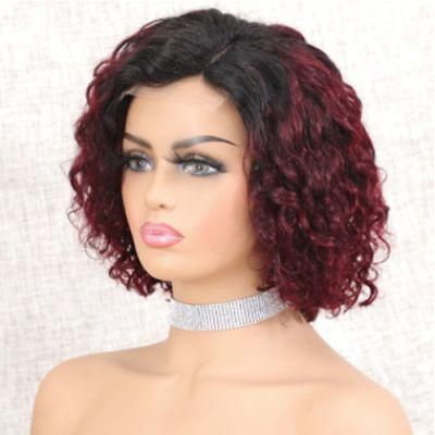 Curly Bob Wigs Human Hair Msgem 10 Inches 4*4 Lace Front Bob Wigs