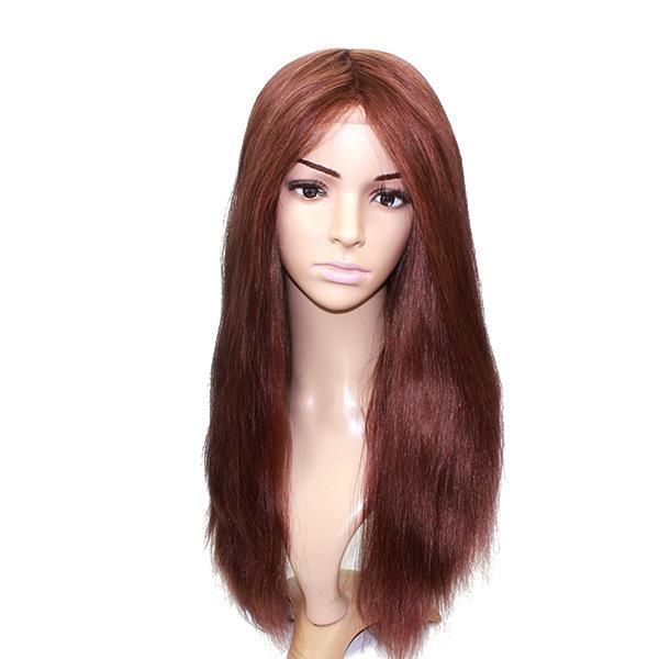 Ll033 Human Hair French Lace with Unti-Slipped PU Toupee for Women