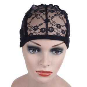 Black Lace Wig Cap with Adjustable Strap Hair Net