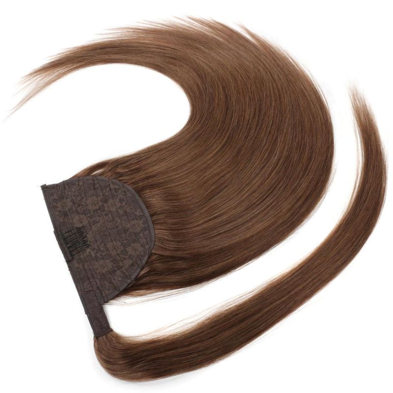 Wholesale Natural Real Hair Ponytail Black Peruvian Human Hair Ponytail