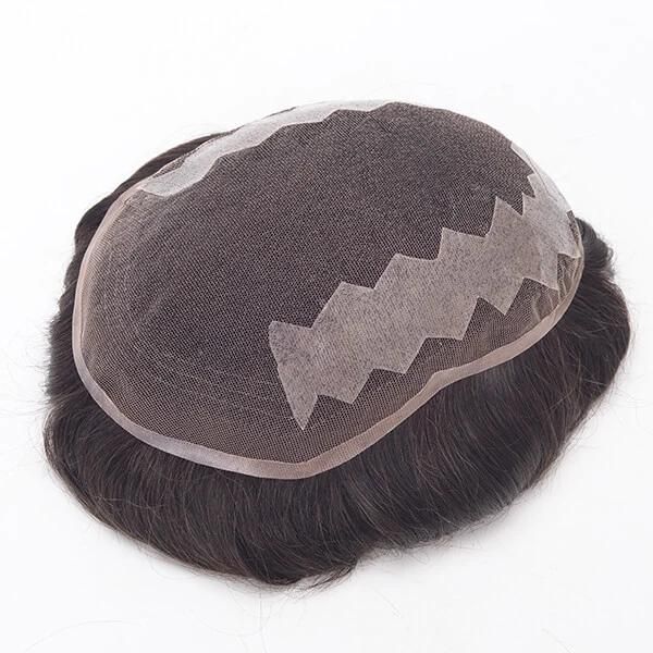 Popular Hair Replacement for Men Supplier French Lace with PU Coating at Sides and Back