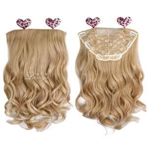 Wholesale Price Top Quality Fashion Synthetic Half Wig 3/4 Wig Style Clip in Extension