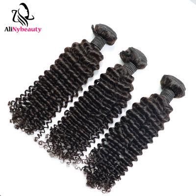 High Quality 100% Cuticle Aligned Raw Unprocessed Virgin Hair Human Hair Deep Wave Bundles Weave Hair Extensions