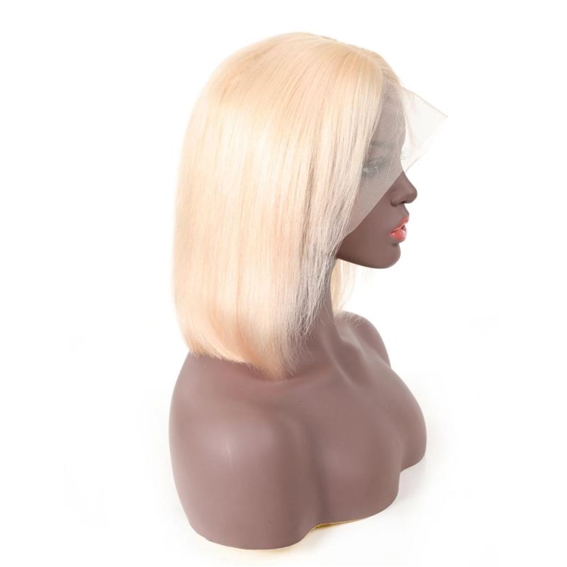 Kbeth Human Hair Wig for Black American Women Gift 2021 Summer Short Cut Remy Cool Soft Breathable Gold Blond Color Straight 613 HD Full Lace Bob Wigs Vendors