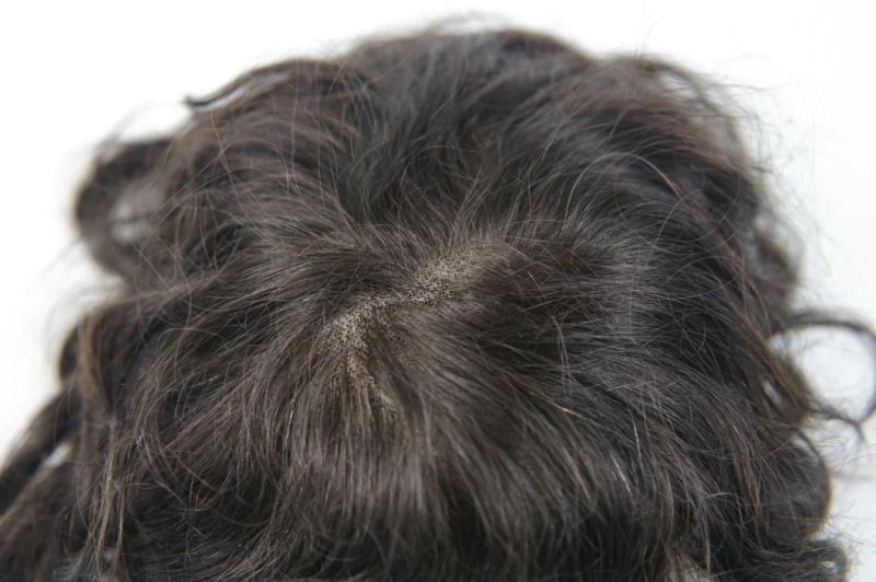 Brazilian Human Hair China Wig Swiss Lace Wig Men Toupee