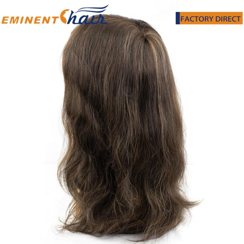 Lace with Cross Clear PU with Lace Front Natural Human Wig