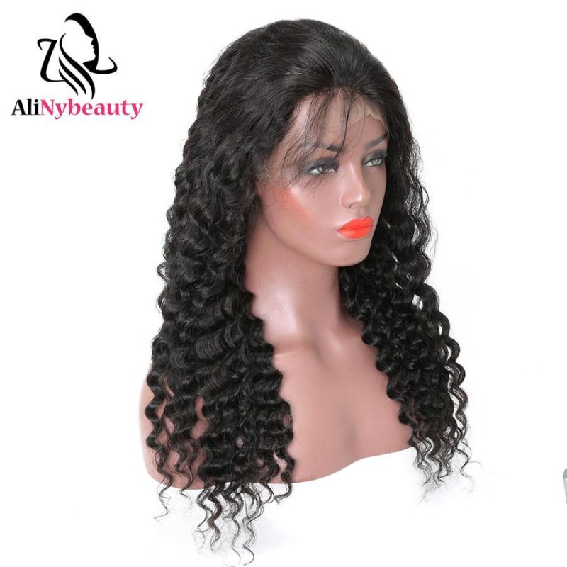 Deep Wave 100% Human Hair Full Lace Wig with Baby Hair