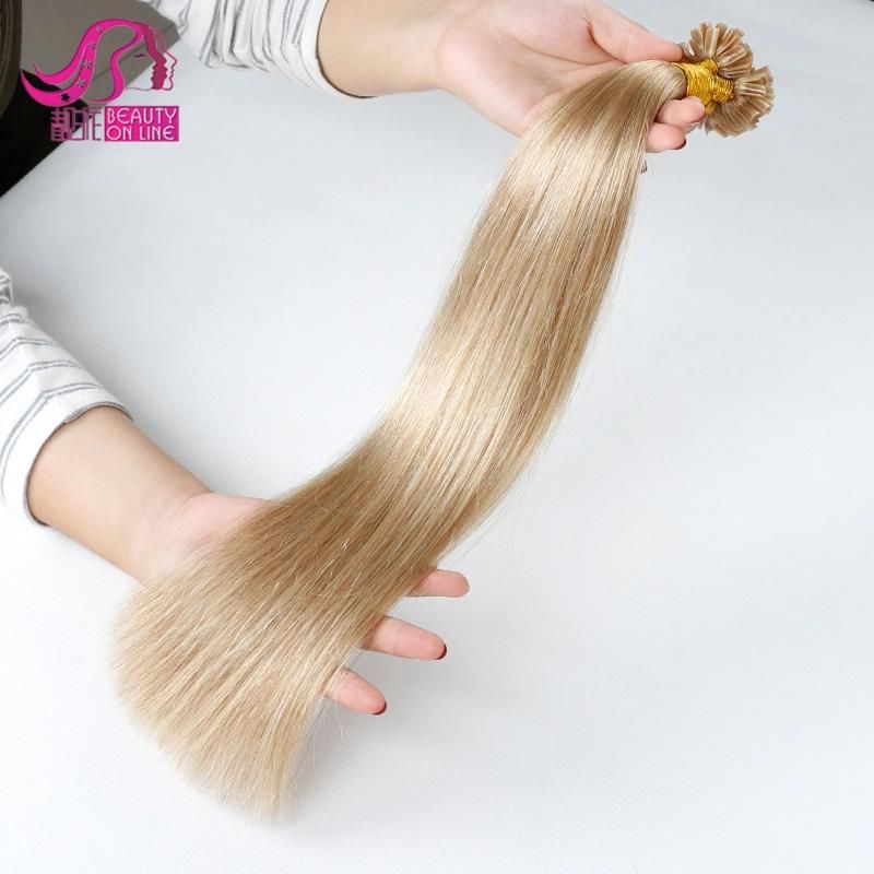 8"-30" Italian Keratin Nail Tip U Tip, Stick Tip, I Tip, Flat Tip Hair Extensions, 100 Indian Remy Human Hair Extension