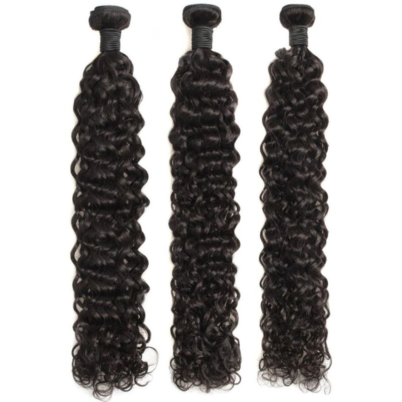 Water Wave Human Hair Bundles Curly Deep Brazilian Hair Weave Bundles Long Hair Extension Bundles Remy Extensions 30 Inches