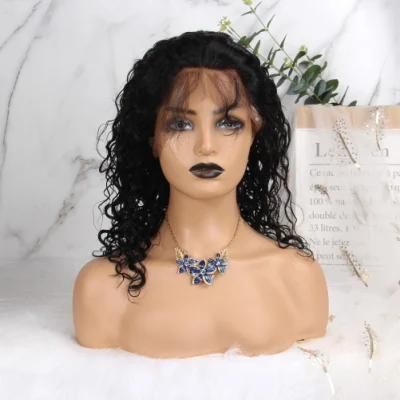 Ombre Deep Curly Wigs Black to Brown Side Part Long Deep Wavy Wig with Brazilian Remy Lace Front Human Baby Hair Pre Plucked