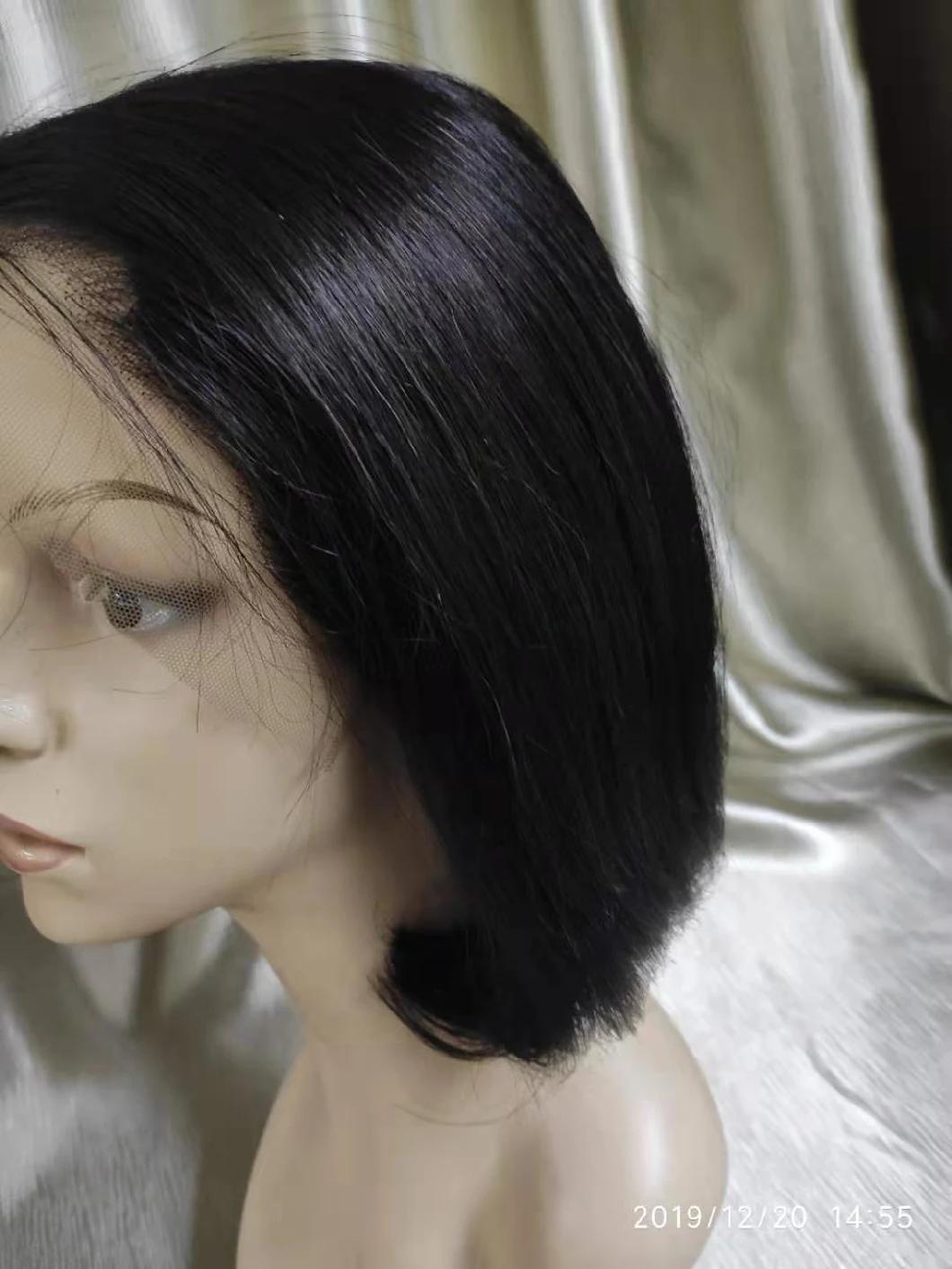 Short Brazilian Human Hair Lace Frontal Bob Wigs