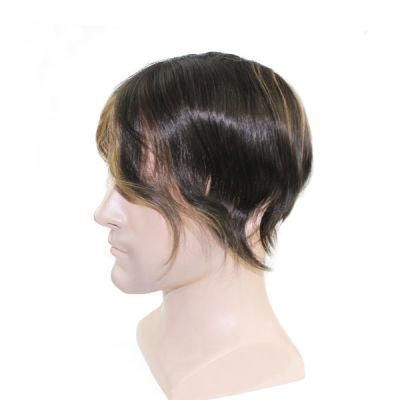 Men&prime;s Real Human Hair Toupee - Full French Lace Custom Bleach