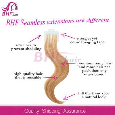 New Best Quality 20 Inch Remy Colourful Tape Hair Extensions