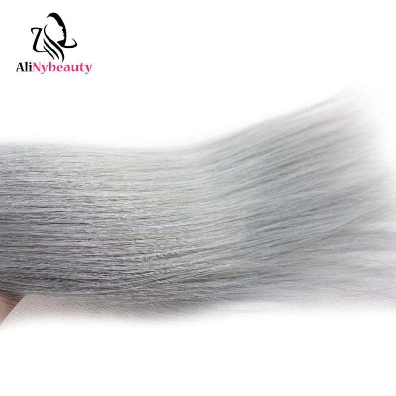 Wholesale Cheap 100% Brazilian Grey Human Hair Weaving