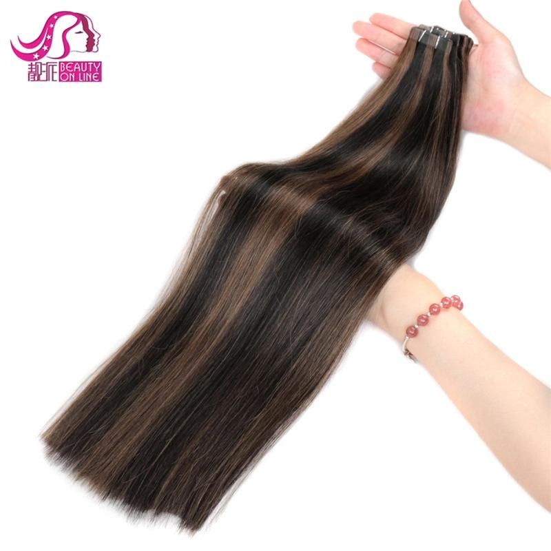Most Popular Double Drawn Thick Bottom Wholesale Tape Hair Extensions with Highlights