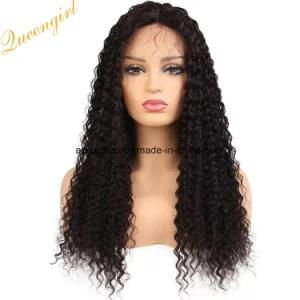 Unprocessed Natural Color Remy Kinky Curly Virgin Hair Indian Full Lace Front Wigs