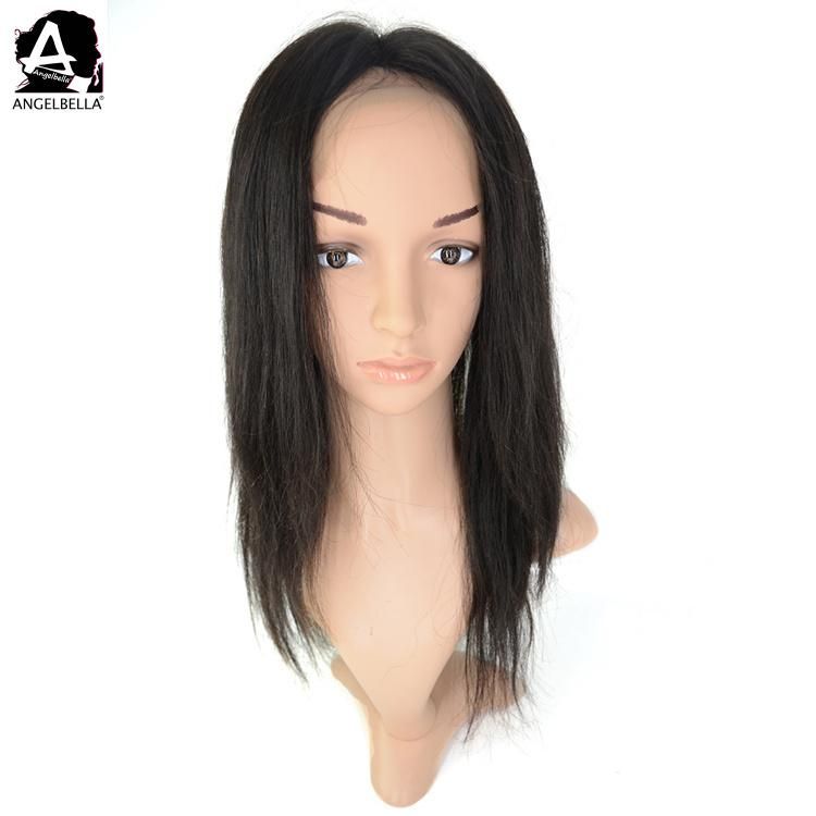 Angelbella 360 Lace Closure Toupee Silk Straight Full Density Best Virgin Human Hair Round Lace Frontal