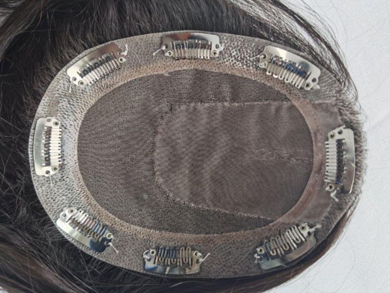 2022 Most Natural Growing Looking Silk Top Injected Lace Human Hairpieces Made of Remy Human Hair