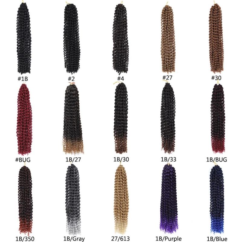 Wholesale Passion Twist Hair Water Wave Crochet Braids Spring Twist Curly Hair Braiding Synthetic Hair