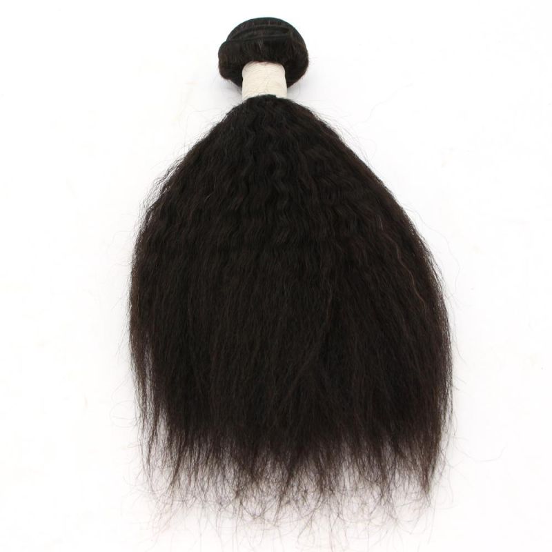 Kinky Straight Yaki Brazilian Human Hair Weaving