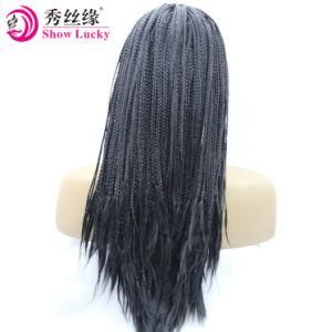 Wholesale Synthetic Lace Front Braid Wig with Baby Hair Heat Resistant Fiber Long Braided Box Braid Hair Product