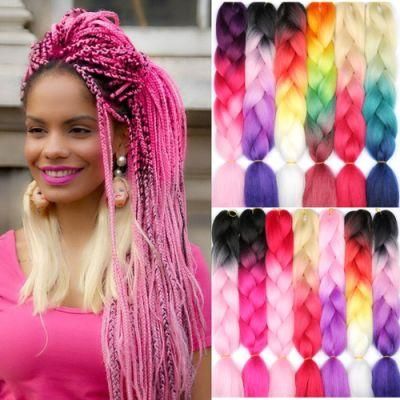 Kbeth Wholesale Hair Extension High Quality Raw Material Ombr Jumbo Braid Synthetic Hair for Braiding