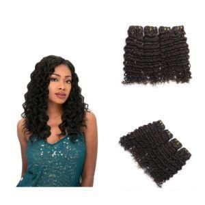 Deep Wave Hair Extensions Remy Hair Bundles Wefts Curly 1b/99j Natural Color for Woman Human