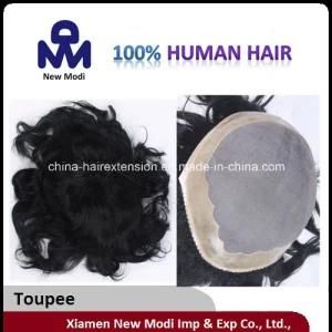 Men Toupee with Brazilian Virgin Human Hair
