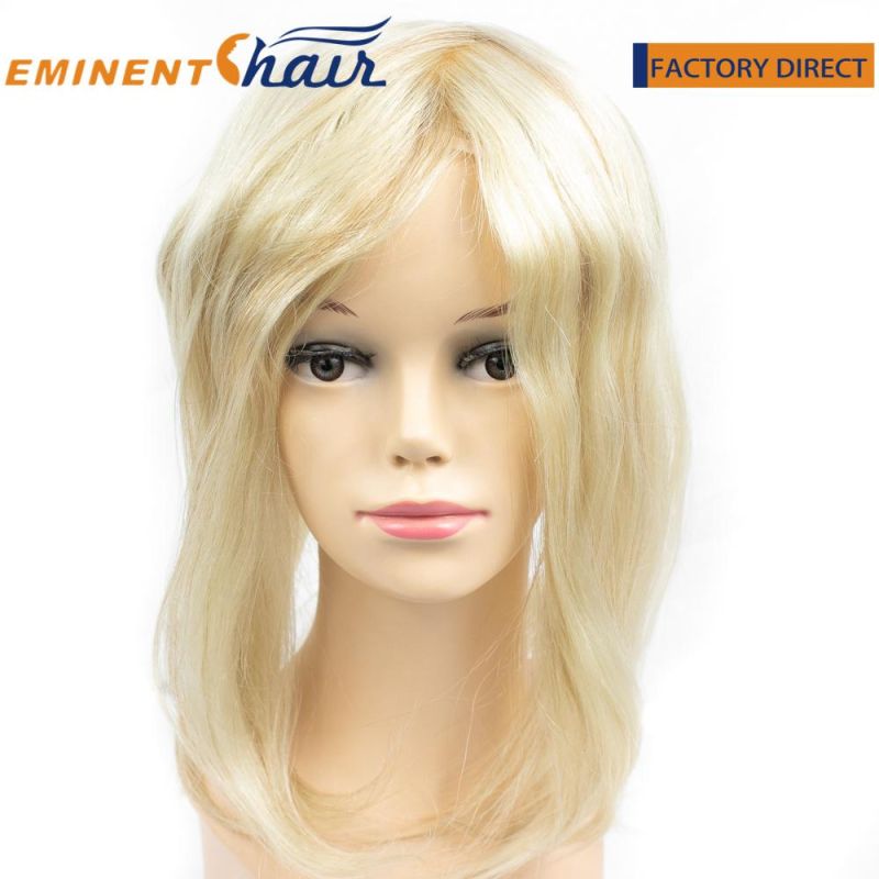 Women′ S Toupee French Lace with PU Around Lace Front and Highlight Color