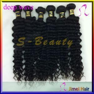 Natural Color Deep Wave Virgin Remy Indian Hair Weft