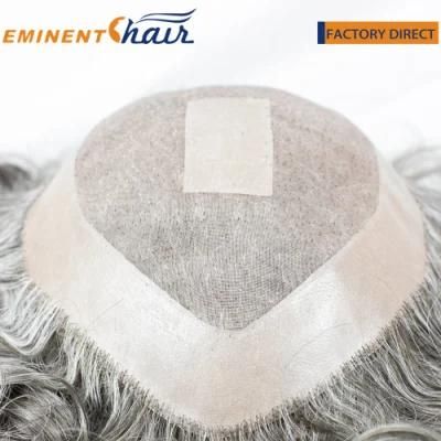 Human Hair Mono Men&prime; S Hair Piece Toupee