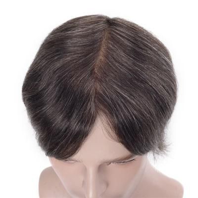 Delicate Lift Injected Super Thin Skin Base Gray Male Hairpiece