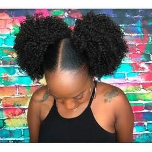 Kinky Curly Jet Black Ponytail 100% Human Hair Extension